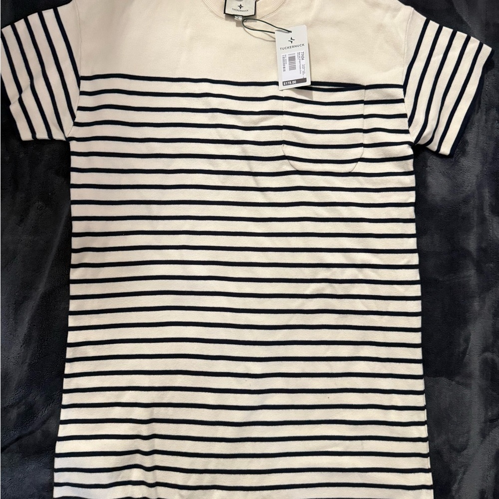 Tuckernuck Cream Ribbed Knit Dress
